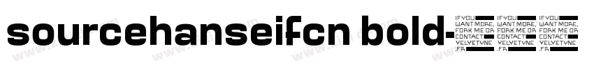 sourcehanseifcn bold字体转换
